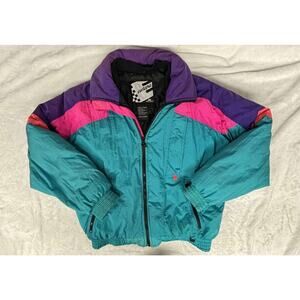 VINTAGE 80s 90s Europa by Helly Hansen Womens Pink Winter Ski Jacket MEDIUM